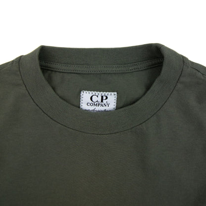 Cp Company Undersixteen Jersey 30/1 Small Patch Logo Tee Khaki