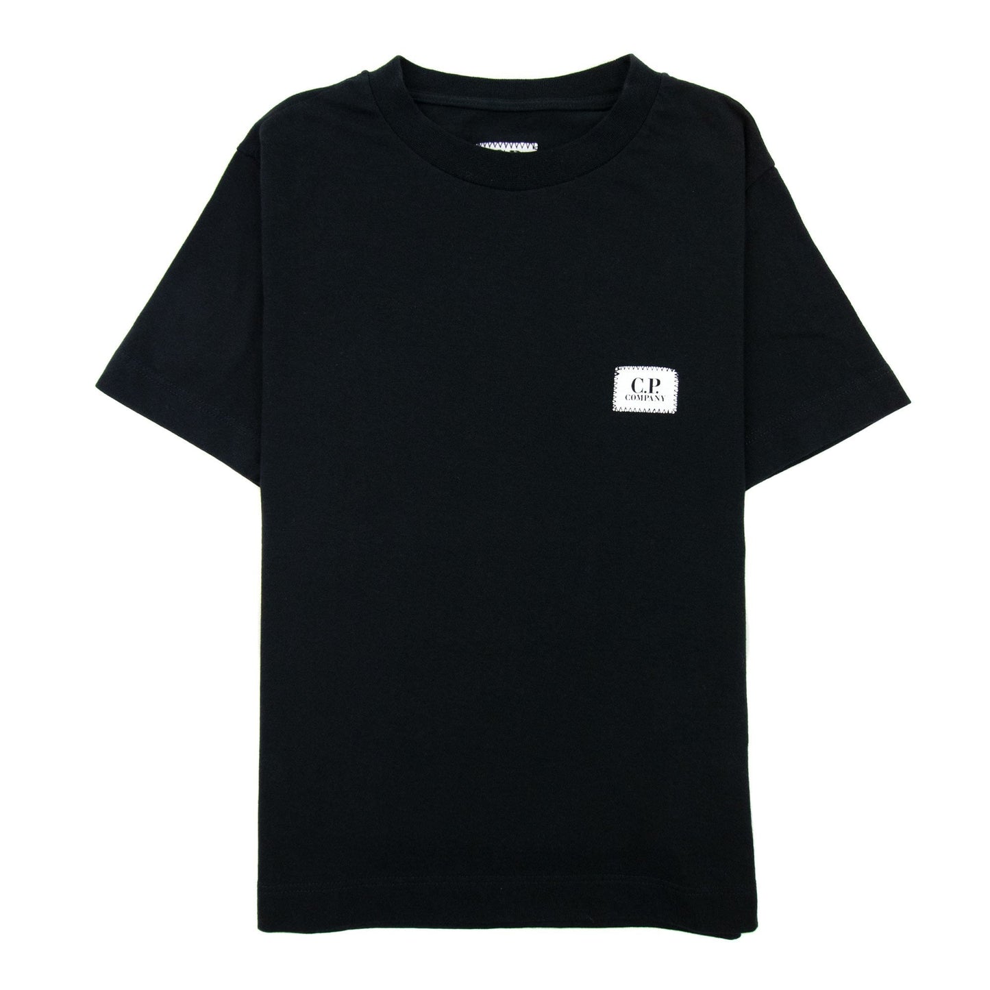 Cp Company Undersixteen Jersey 30/1 Small Patch Logo Tee Black