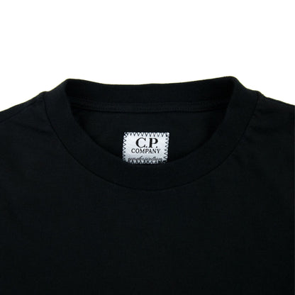 Cp Company Undersixteen Jersey 30/1 Small Patch Logo Tee Black