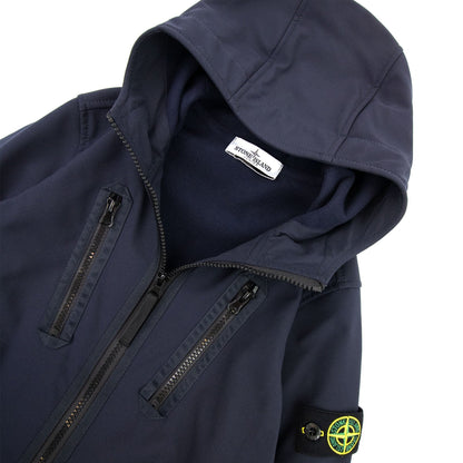 Stone Island Junior Q0130 E.dye Technology Soft Shell R Jacket Navy V0020