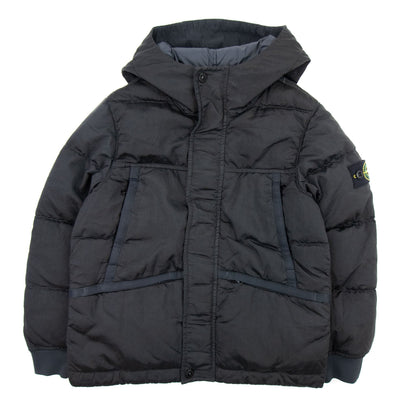 Stone Island Junior 40735 Regenerated Nylon Metal In Econyl Jacket Charcoal V0065