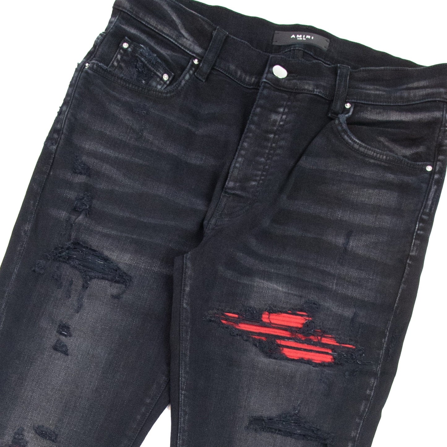 Amiri Ultra Suede Mx1 Jean Aged Black