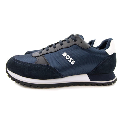 Hugo Boss Parkour Raised Logo Trainer Dark Blue