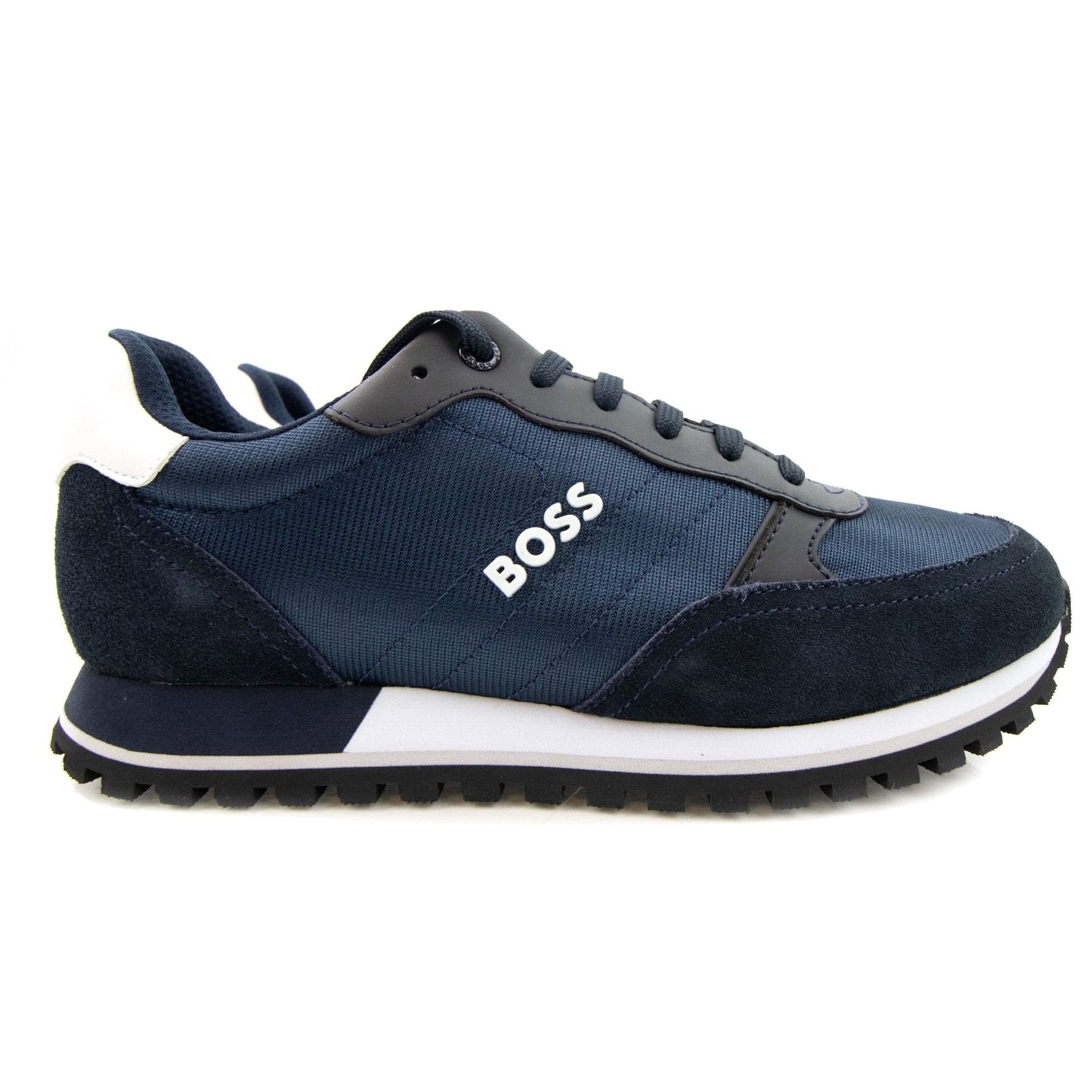 Hugo Boss Parkour Raised Logo Trainer Dark Blue