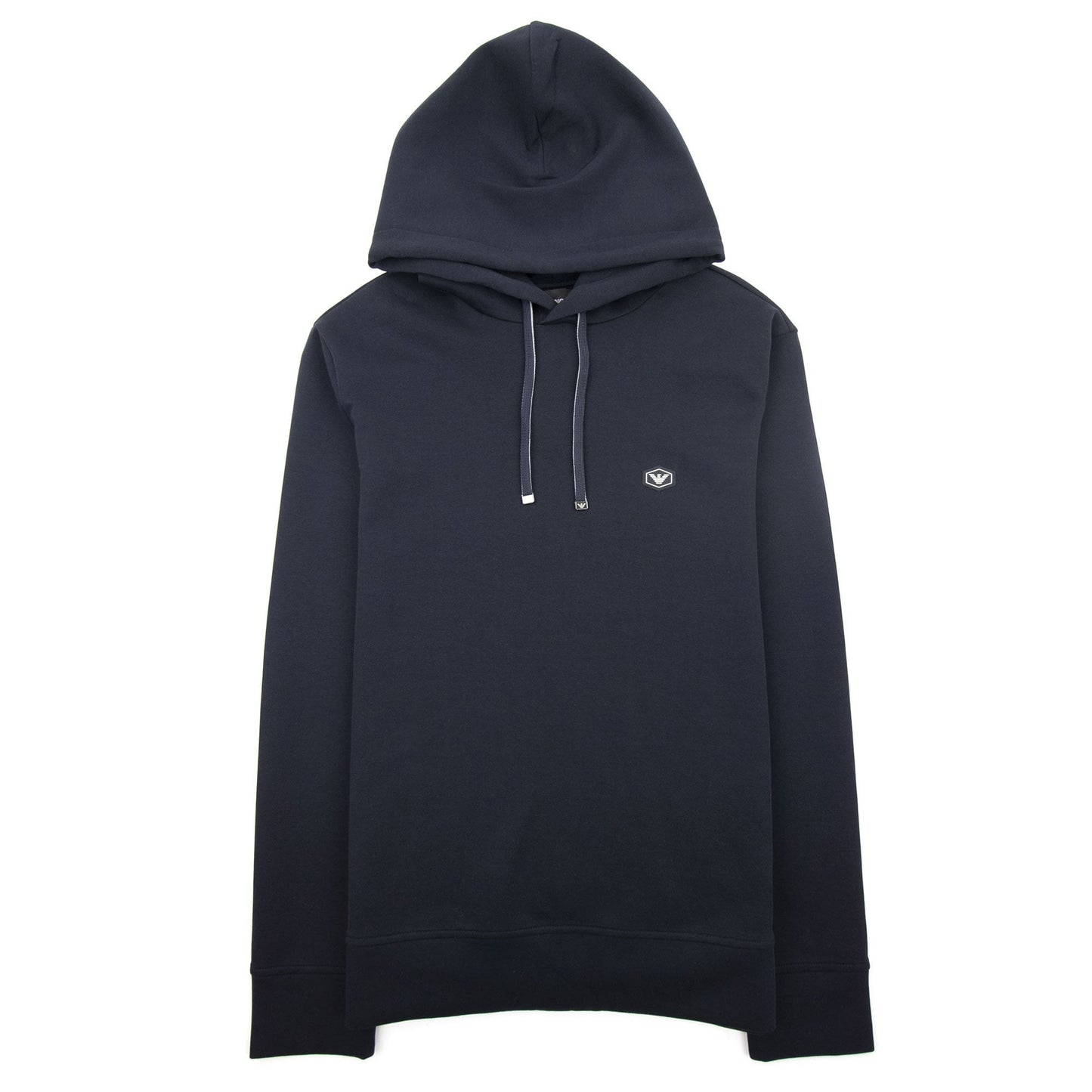Emporio Armani Hooded Sweatshirt With Micro Logo Patch Navy