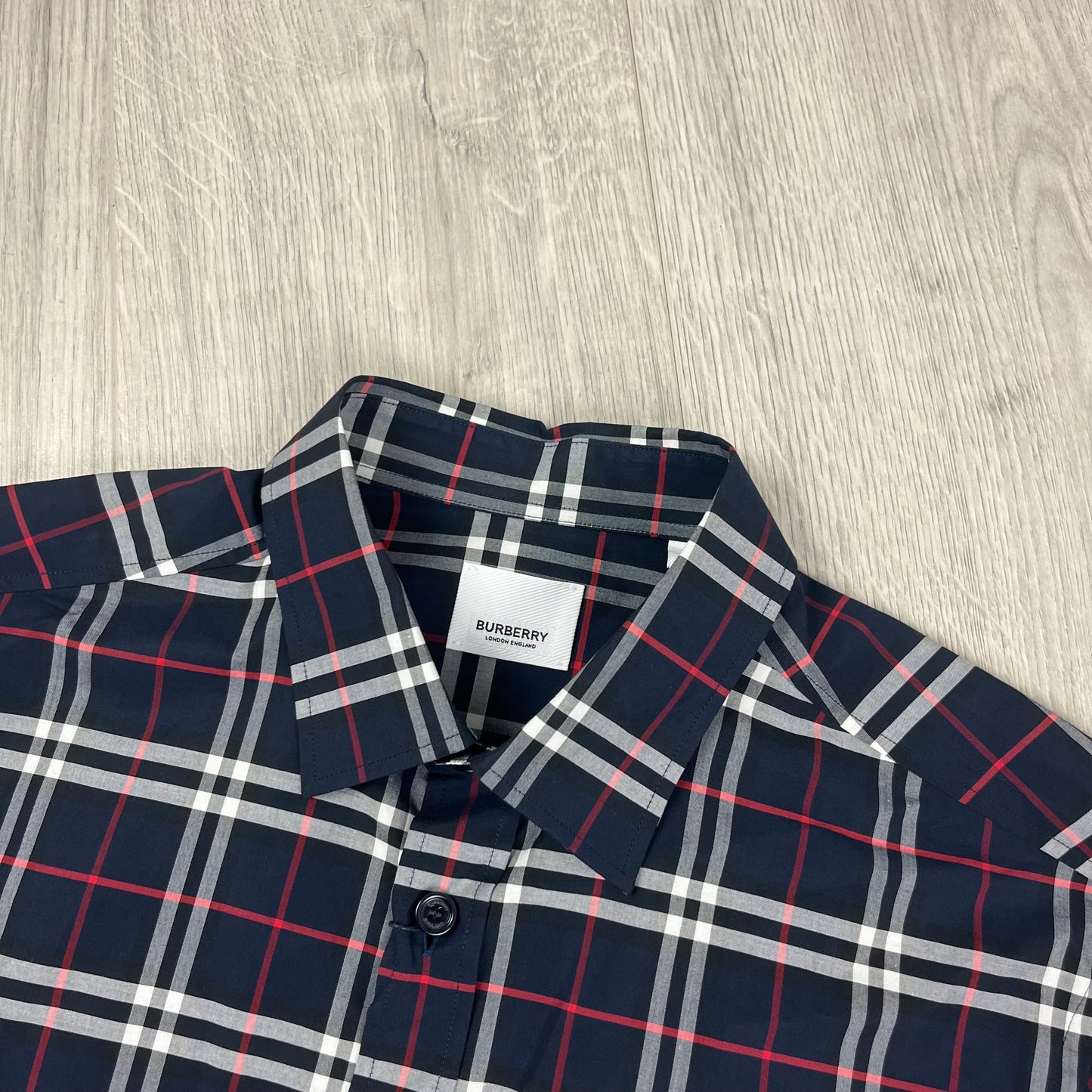 Burberry Check Shirt - Navy