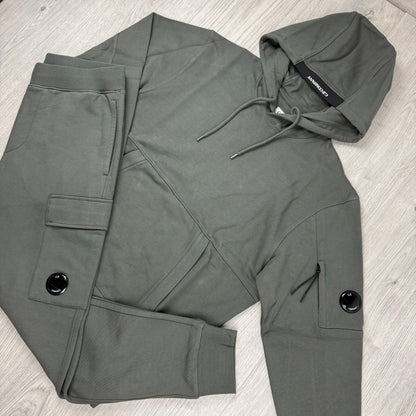 CP Company Raised Fleece Tracksuit - Gunmetal
