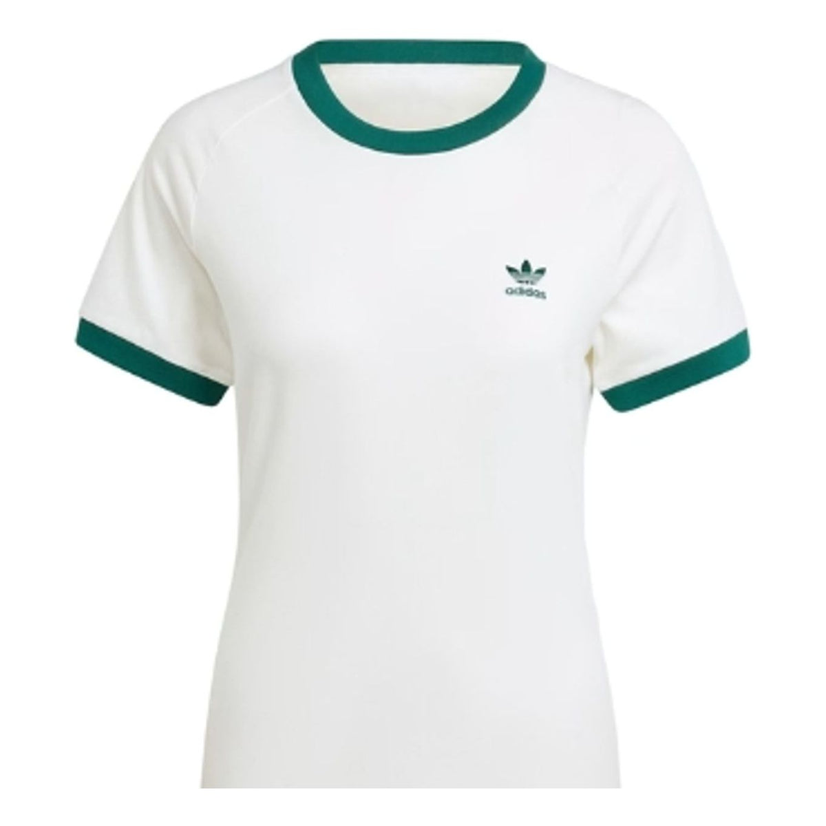 (WMNS) adidas originals Vrct Graphic T-Shirt Asia Sizing 'White Green' IN4110