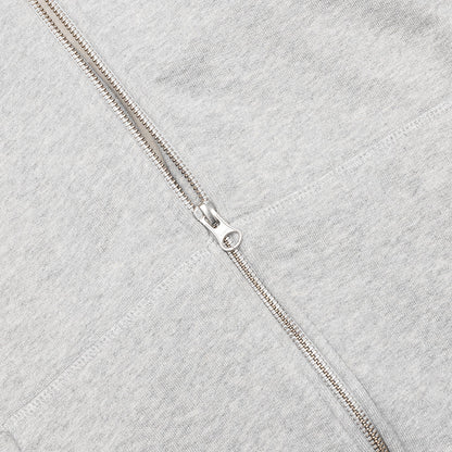 1976 Logo Zip Hooded Sweatshirt - Heather Grey