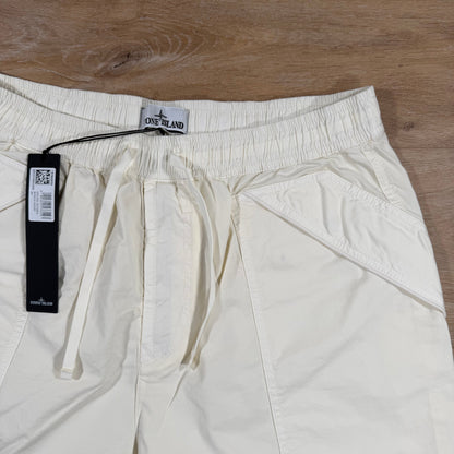 Stone Island Stretch Cargo Bermuda Shorts in Ivory