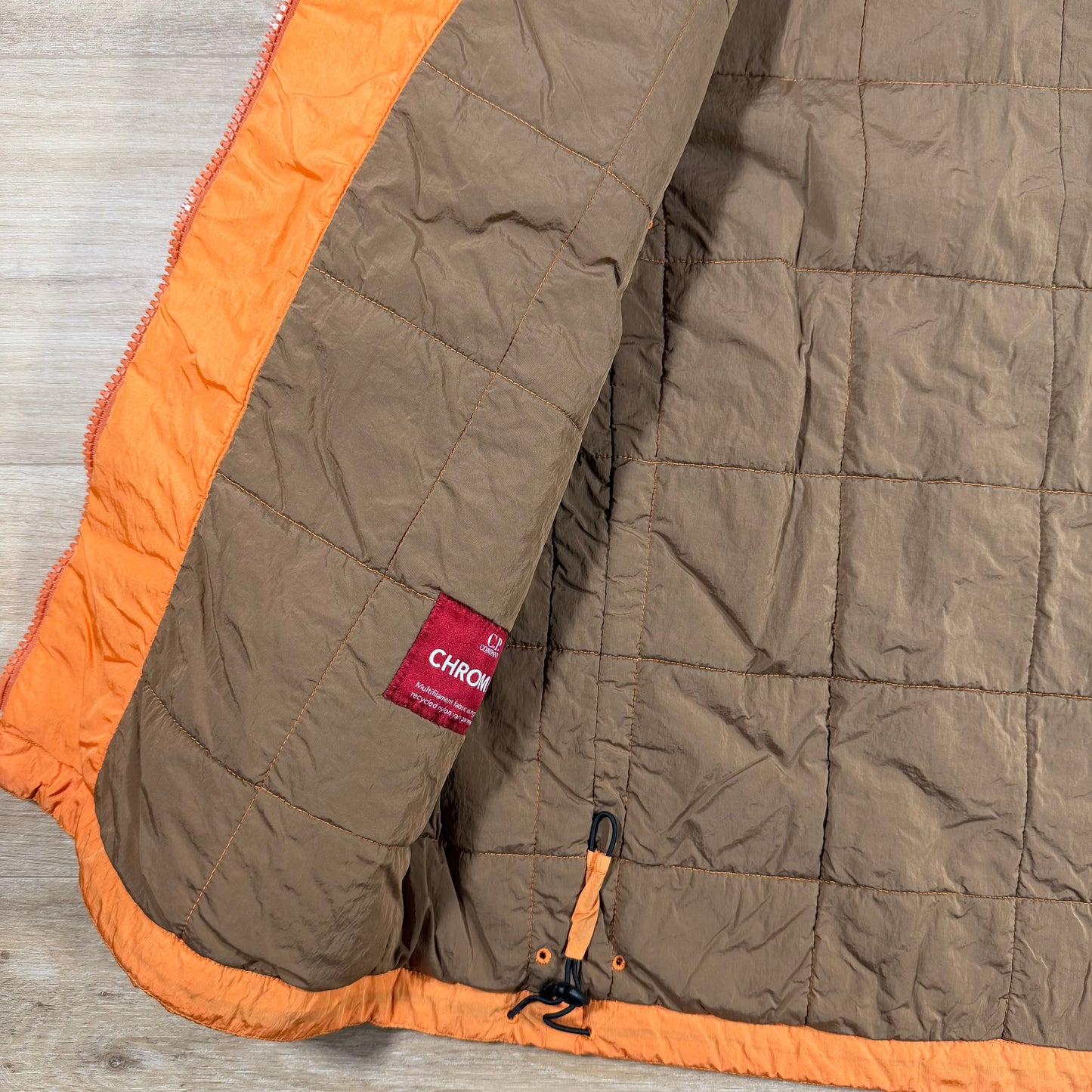 C.P. Company Chrome-R Padded Goggle Jacket in Russet Orange