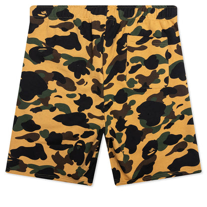 1st Camo Shark Regular Fit Sweat Shorts - Yellow
