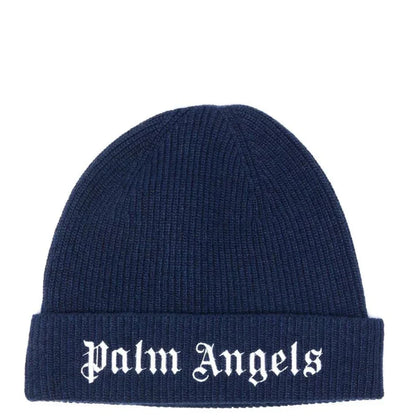 Kids Palm Angels Navy Beanie