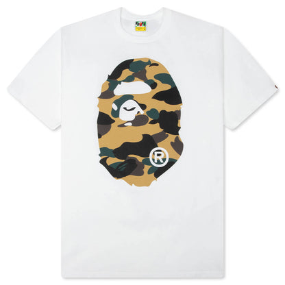 1st Camo Big Ape Head Tee - White/Yellow