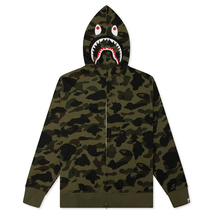 1st Camo Shark Full Zip Hoodie - Green