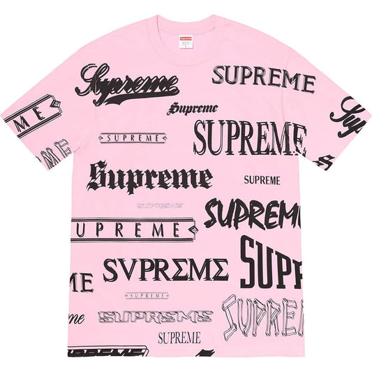 SUPREME MULTI LOGO TEE PINK