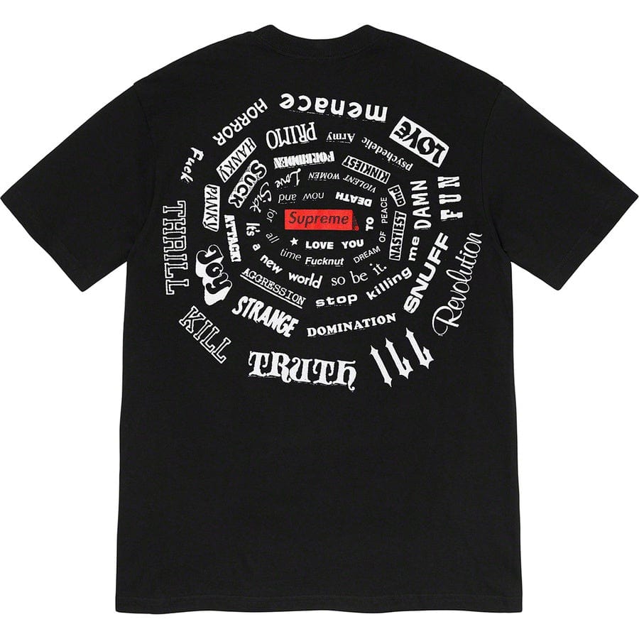 SUPREME SPIRAL TEE SHIRT BLACK