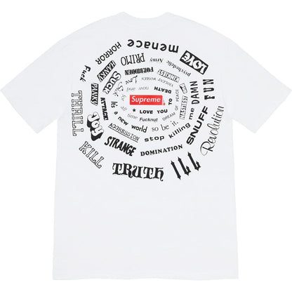 SUPREME SPIRAL TEE SHIRT WHITE