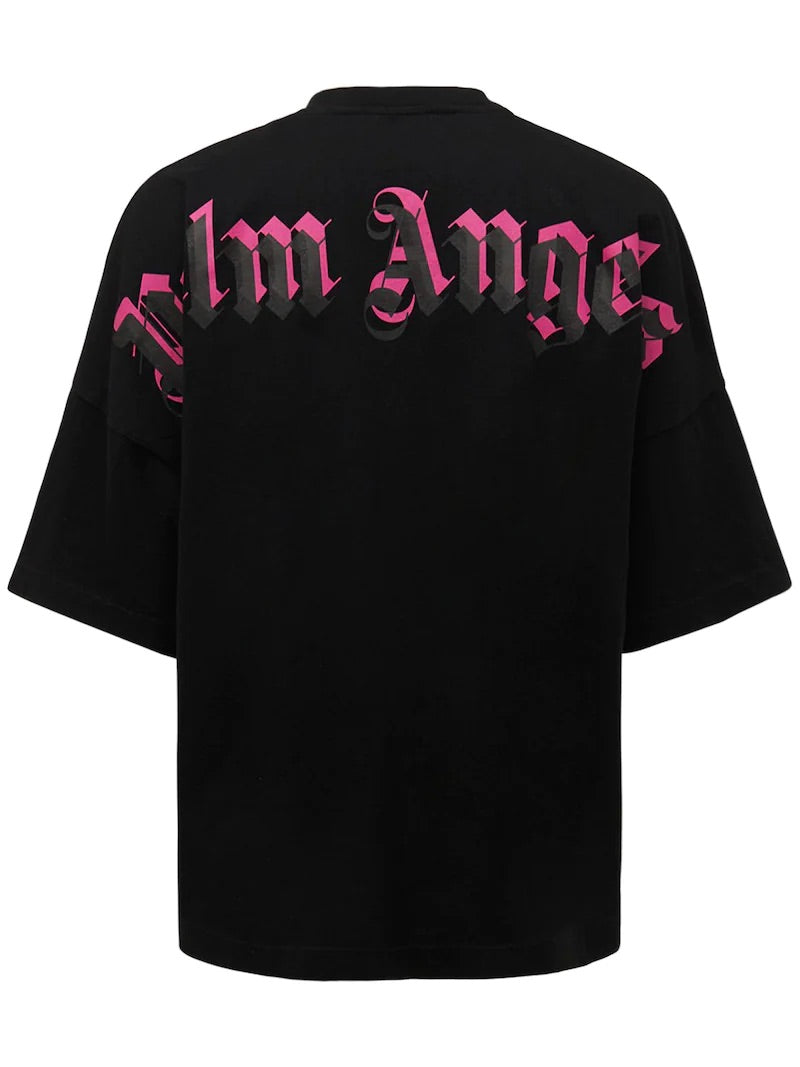PALM ANGELS LOGO OVER TEE  FUCHSIA