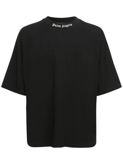 PALM ANGELS LOGO TEE BLACK WHITE