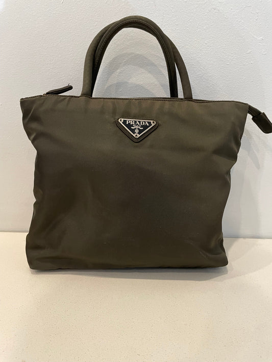 PRADA GREEN NYLON BAG