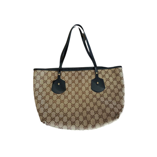 GUCCI GG MONOGRAM TOTE (BLACK HANDLES)