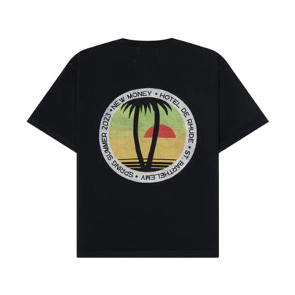 RHUDE TWIN PALM T-SHIRT BLACK