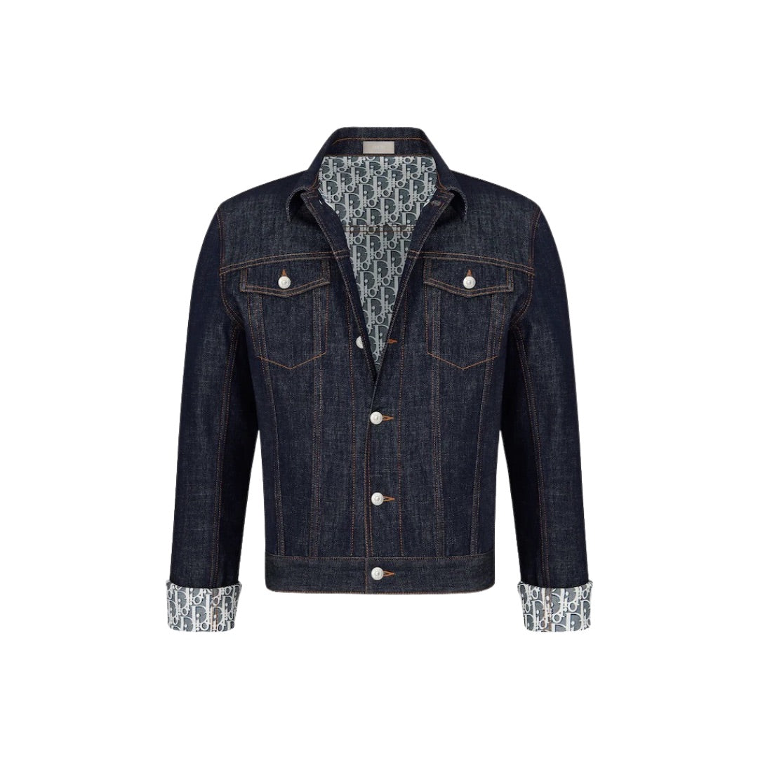 DIOR OBLIQUE JEAN JACKET NAVY