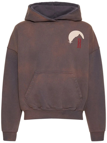 RHUDE MOONLIGHT STAMP HOODIE VINTAGE GREY