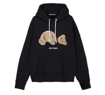 PALM ANGELS TEDDY BEAR HOODIE BLACK