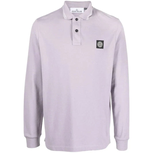 Stone Island Slim Fit Long Sleeved Polo Shirt