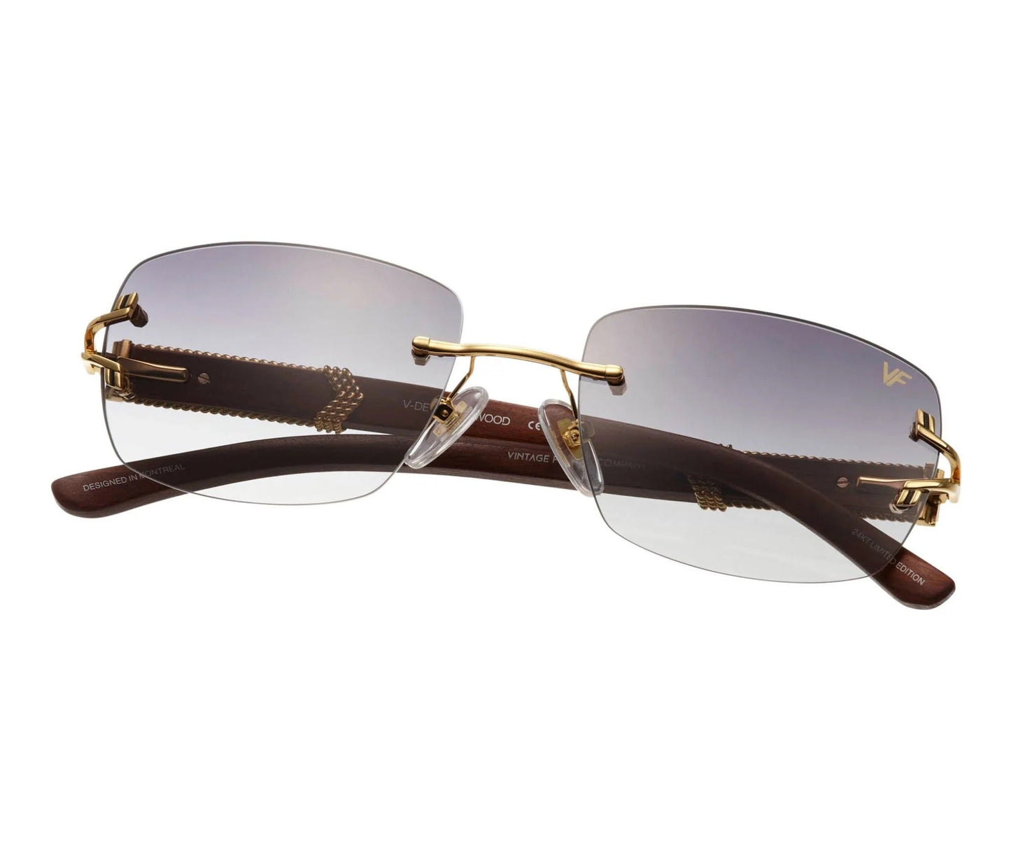 VINTAGE FRAMES BAL HARBOUR WOOD EDITION DRILL MOUNT GRAY GRADIENT