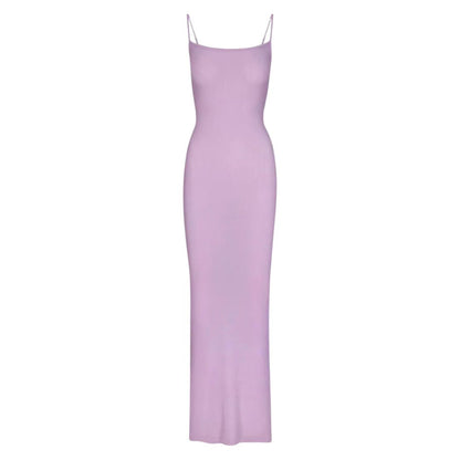 SKIMS SOFT LOUNGE LONG SLIP DRESS SUGAR PLUM