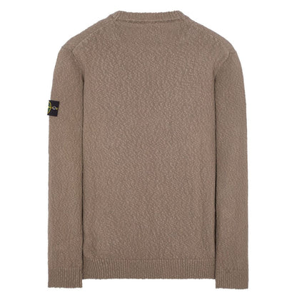 STONE ISLAND KNIT CREWNECK SWEATSHIRT TAN