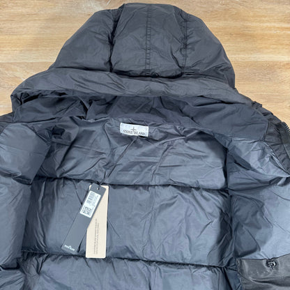 Stone Island Crinkle Reps NY Nylon Down Parka in Black