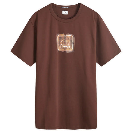 CP Company Brown Logo T-Shirt