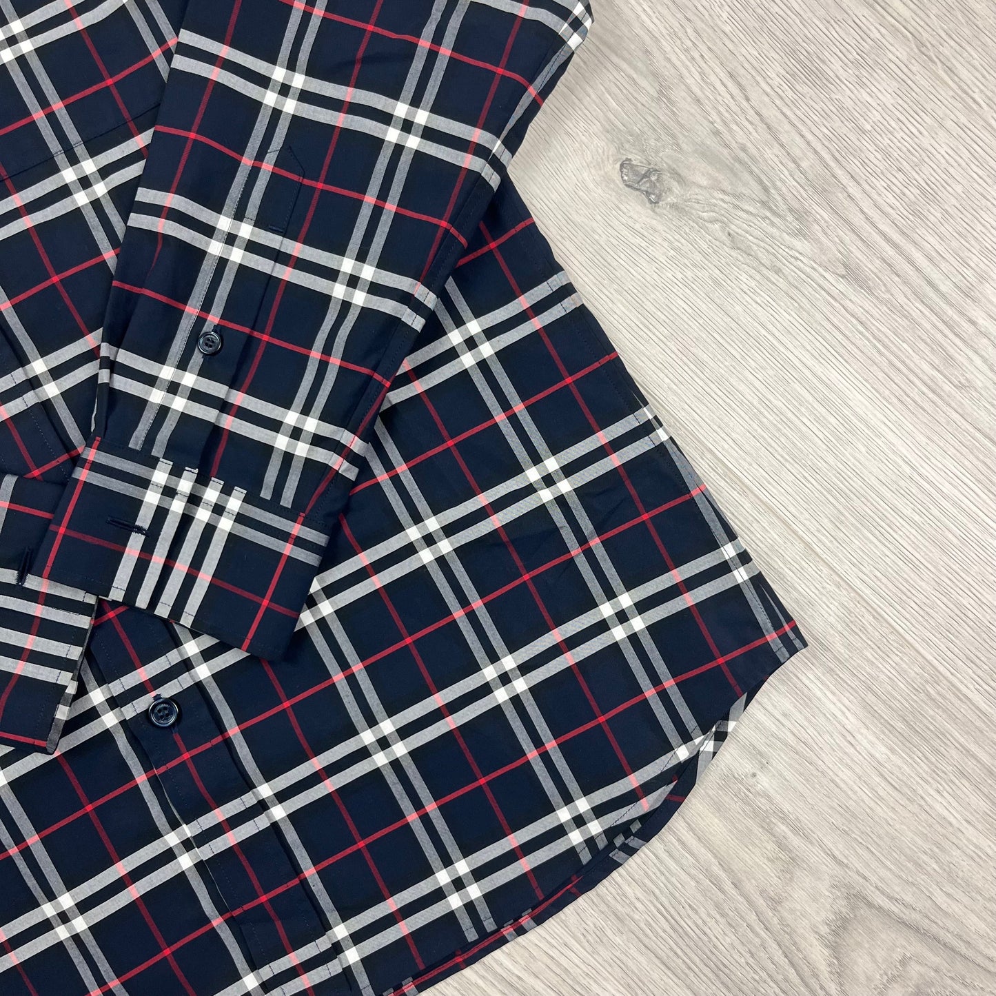 Burberry Check Shirt - Navy