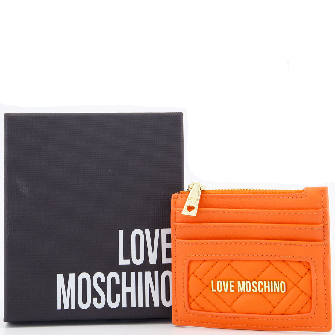 Womens Love Moschino Quilted Cardholder