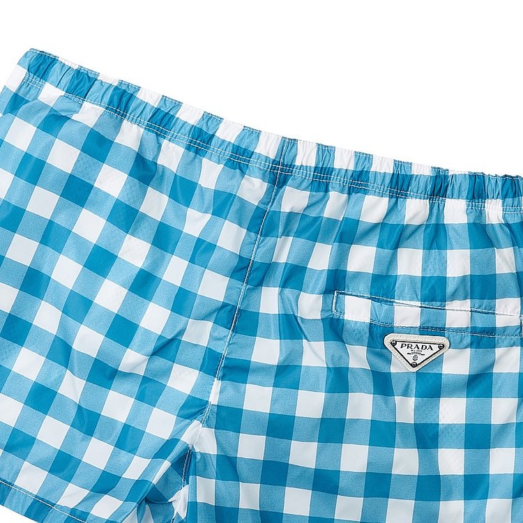Prada Turquoise Triangle Logo Swimshorts