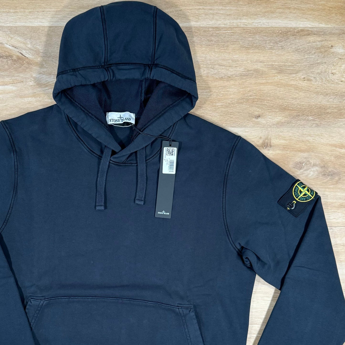 Stone Island Pullover Fleece Hoodie in Navy