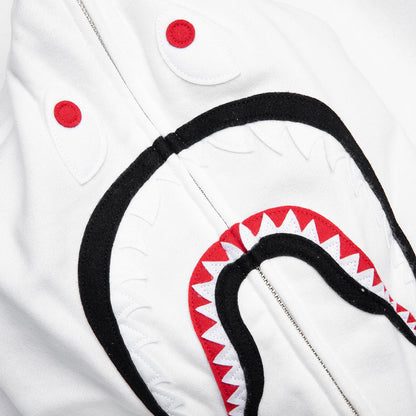 2nd Shark Full Zip Hoodie - White
