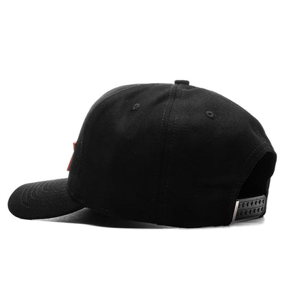 3 Star Canvas Hat - Black Orange