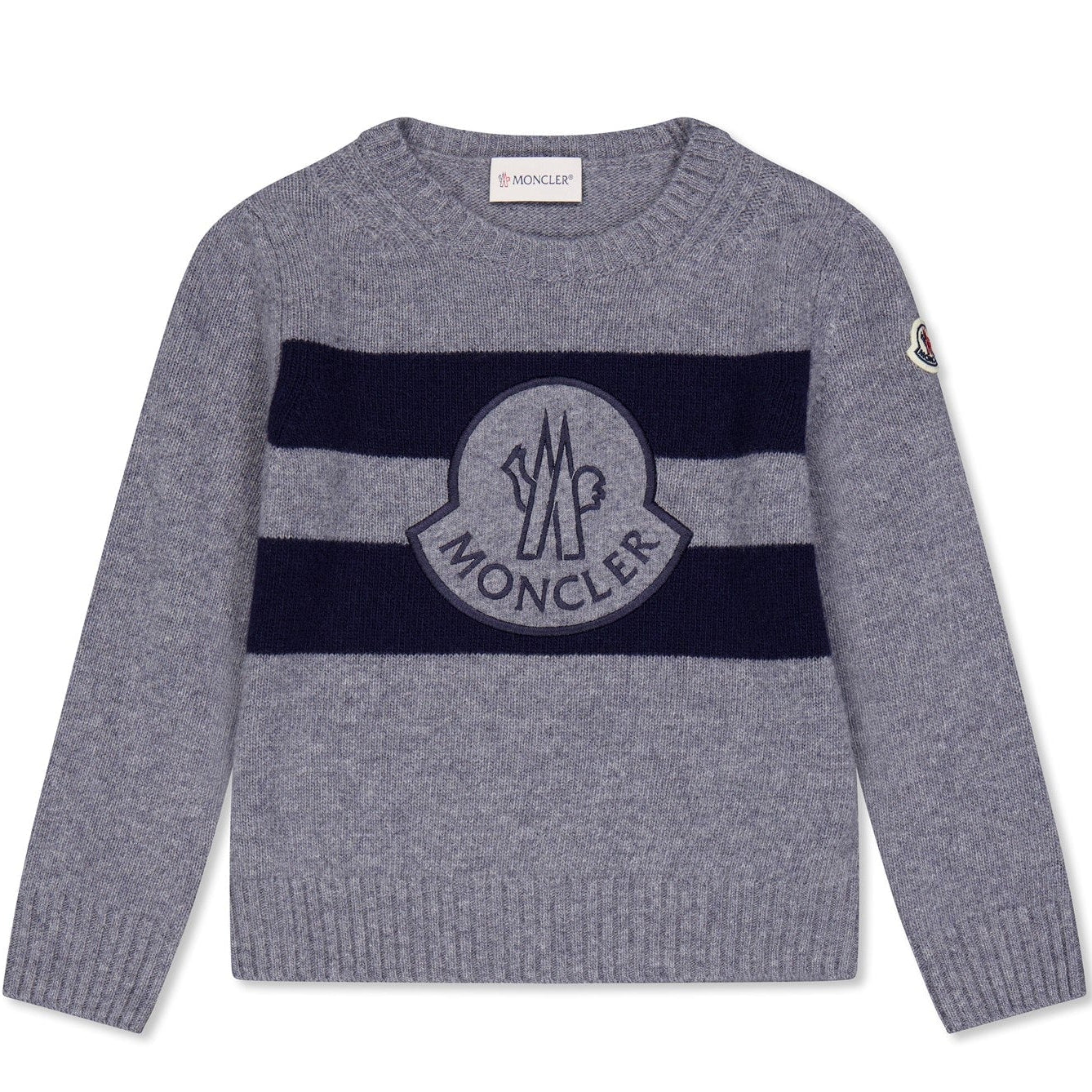 Kids Moncler Wool Logo Knit
