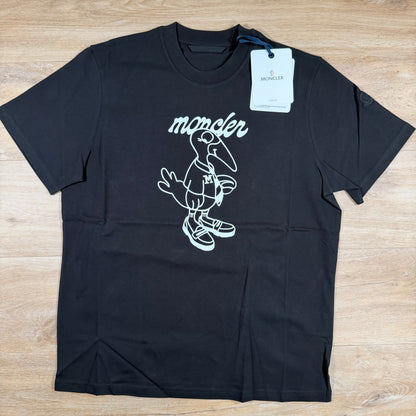 Moncler Mascot Logo Cotton T-Shirt in Black