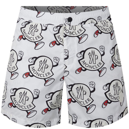 Moncler All Over Logo Swimshorts