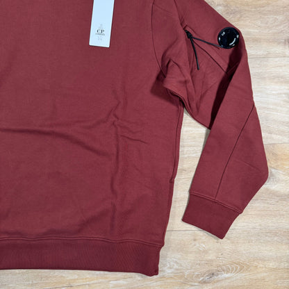 CP Company Diagonal Raised Fleece Lens Sweatshirt in Sable - Brown