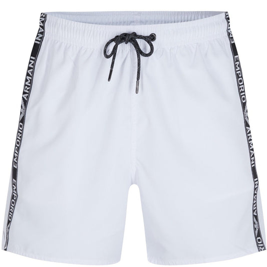 Emporio Armani White Tape Swimshorts