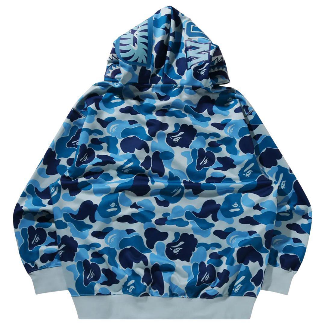 BAPE ABC CAMO SHARK FULL ZIP HOODIE BLUE SS25