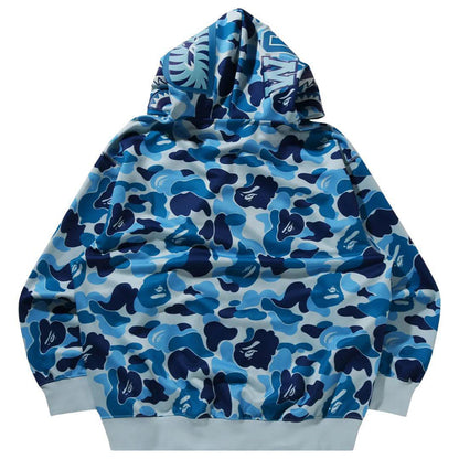 BAPE ABC CAMO SHARK FULL ZIP HOODIE BLUE SS25