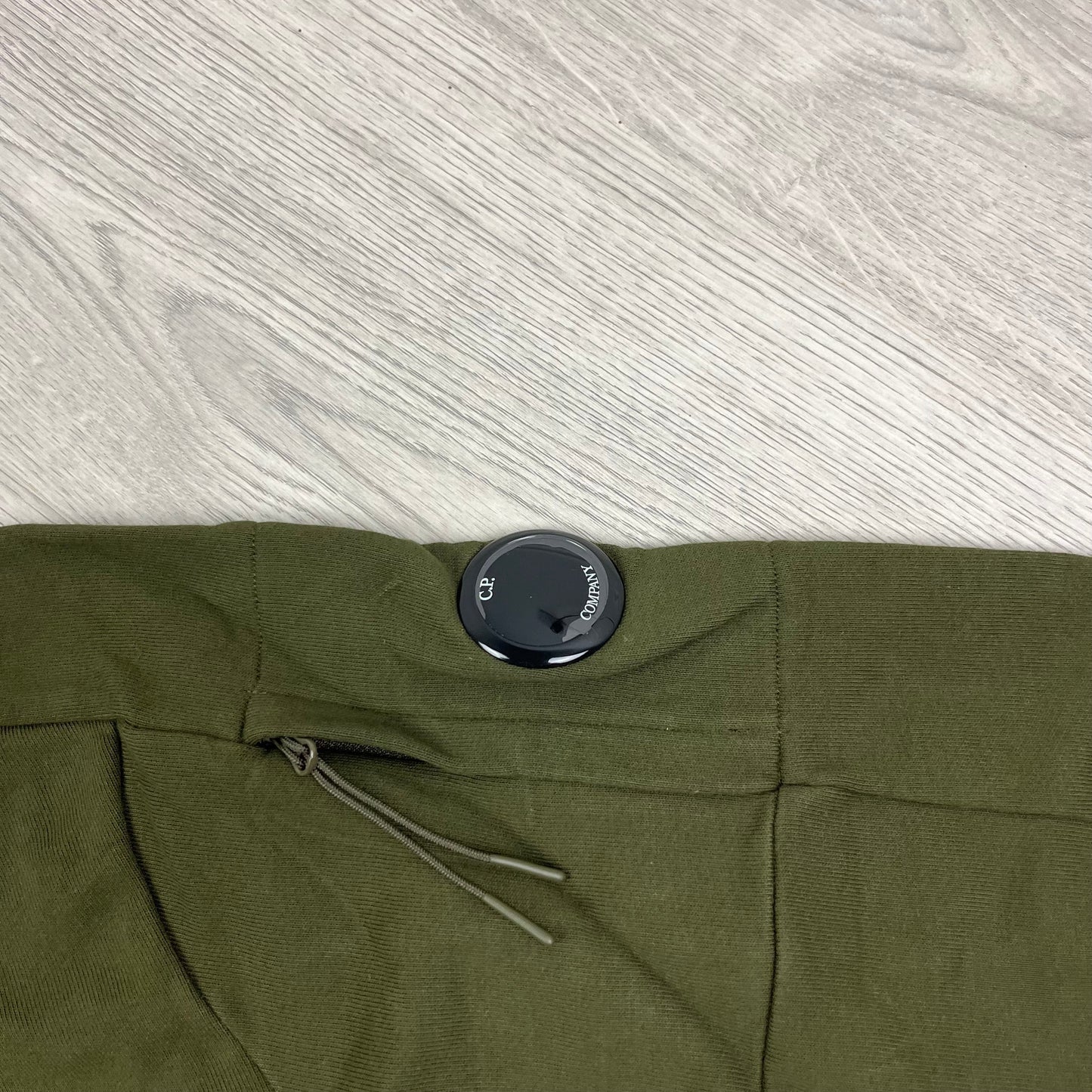 CP Company Raised Fleece Zip Hoodie - Ivy Green